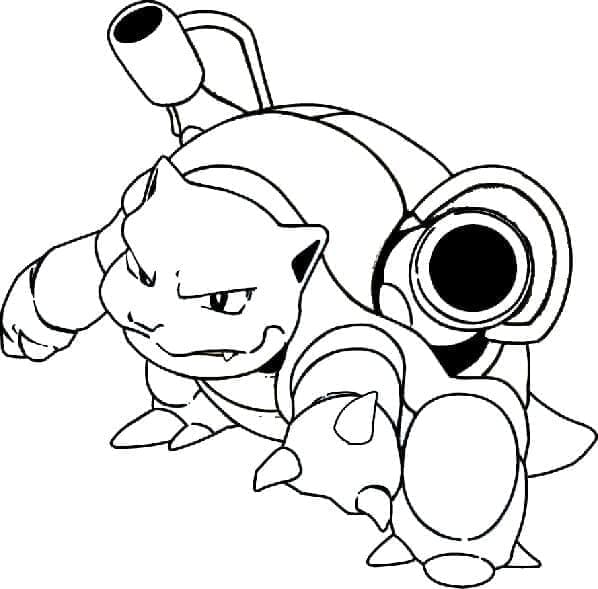 Blastoise Gratis Stampabile da colorare