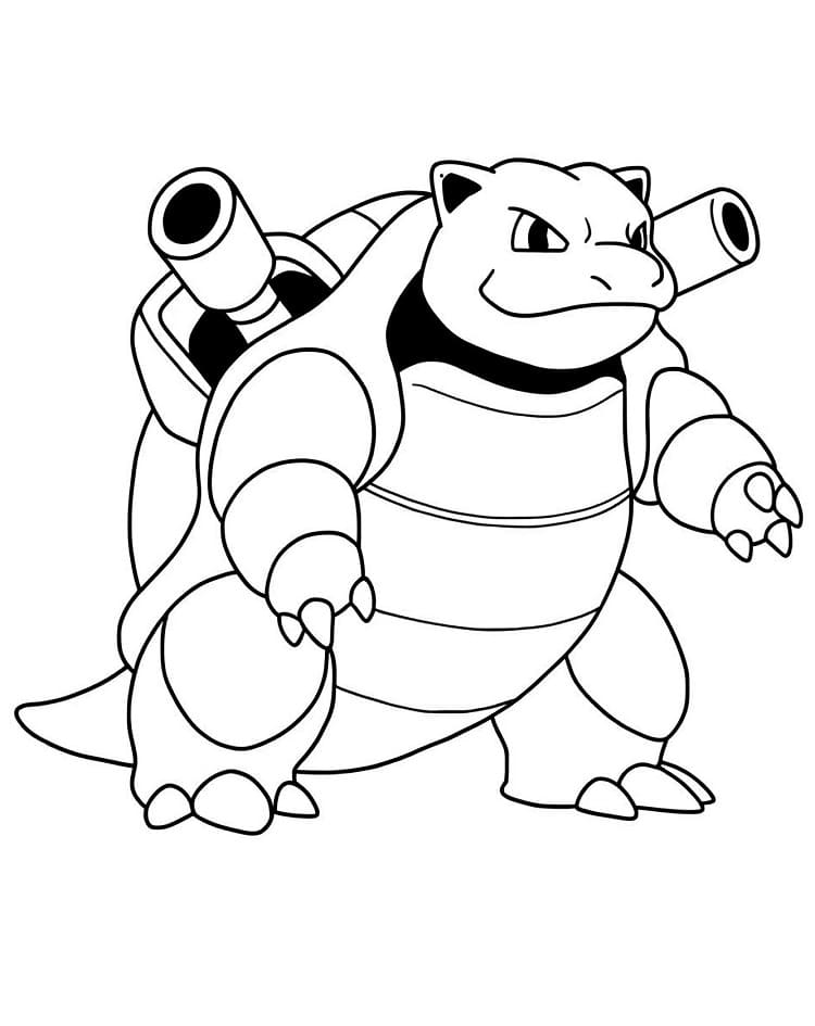Blastoise Immagine Stampabile da colorare