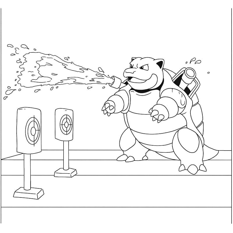 Blastoise Stampabile per Piccoli da colorare