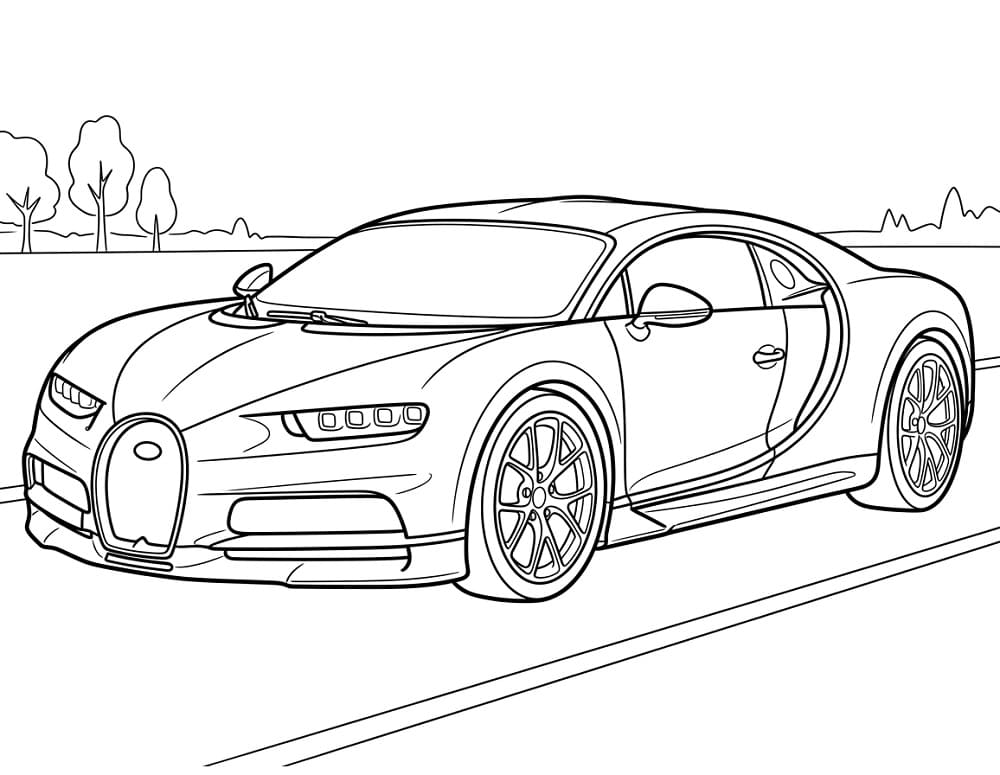 Bugatti Auto Graziosa da colorare