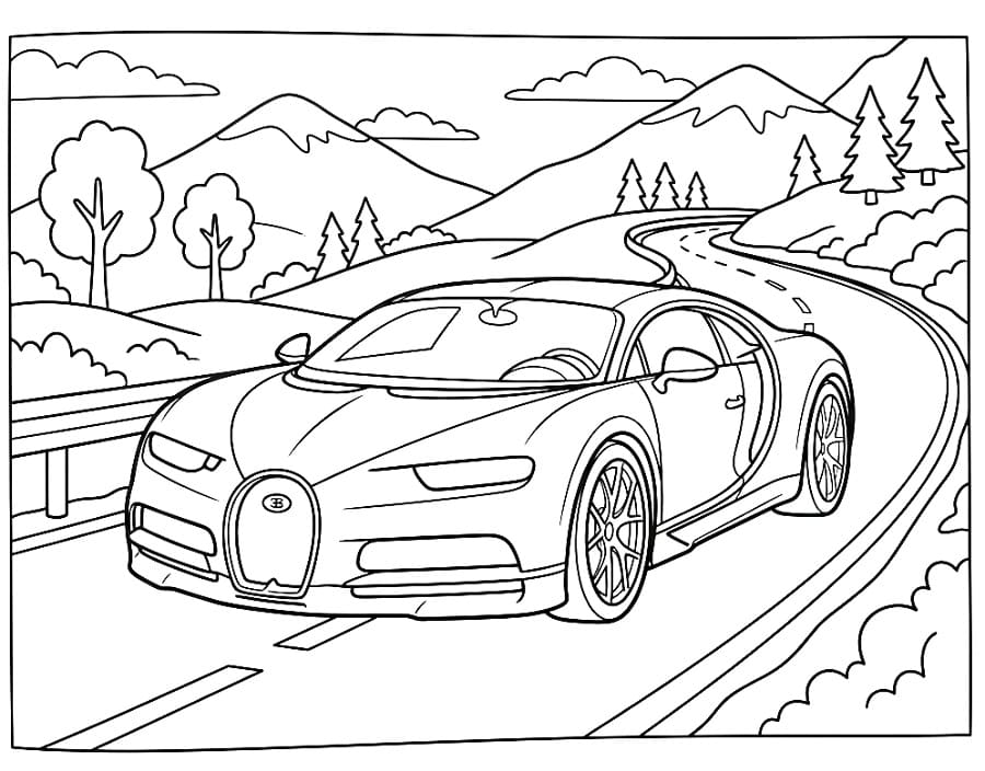 Bugatti Auto Sport da colorare