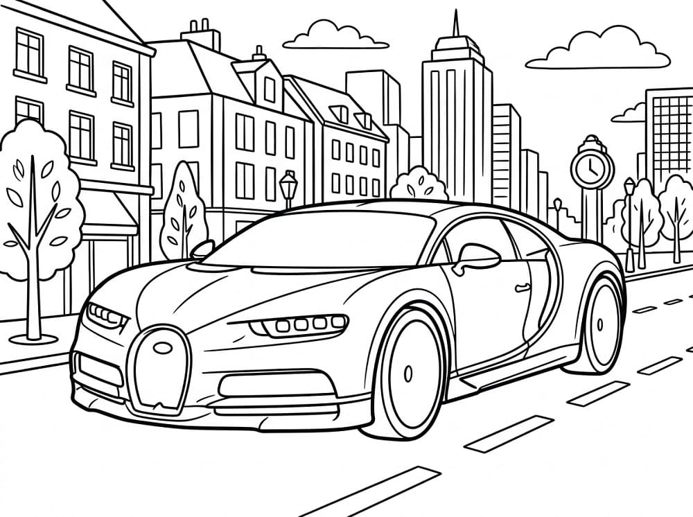 Bugatti Sport da colorare