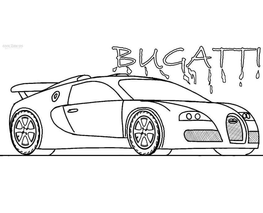 Bugatti Stampabile per Bambini da colorare