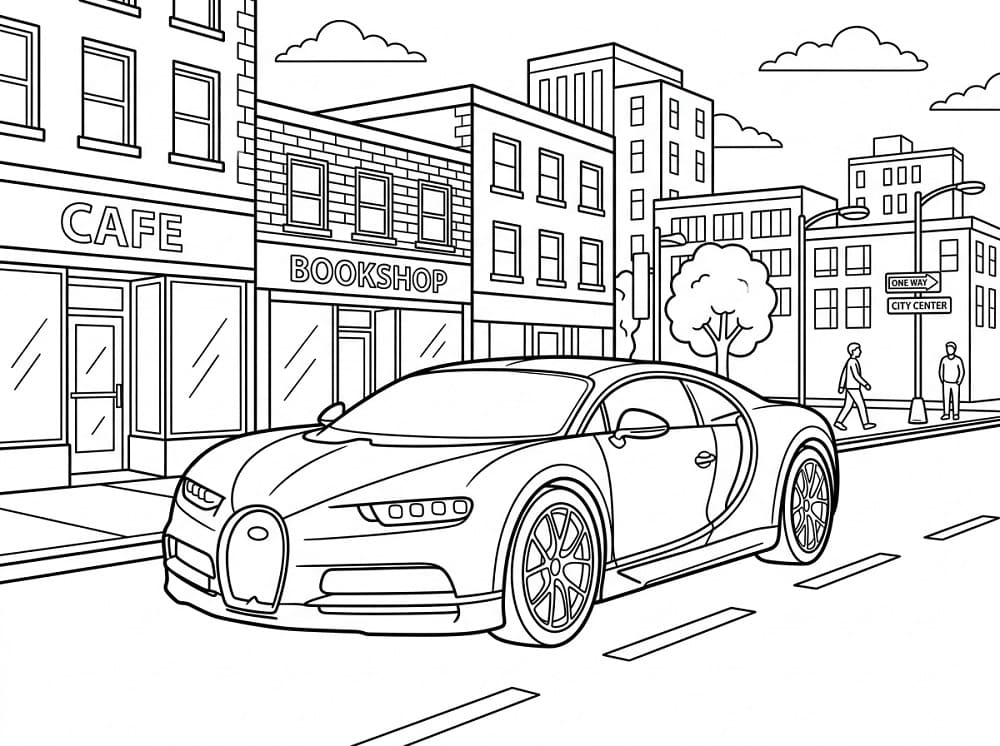 Bugatti Straordinario da colorare