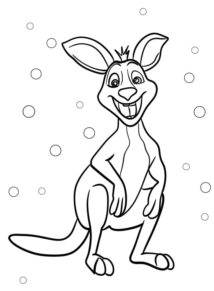 Canguro Gratis Stampabile da colorare