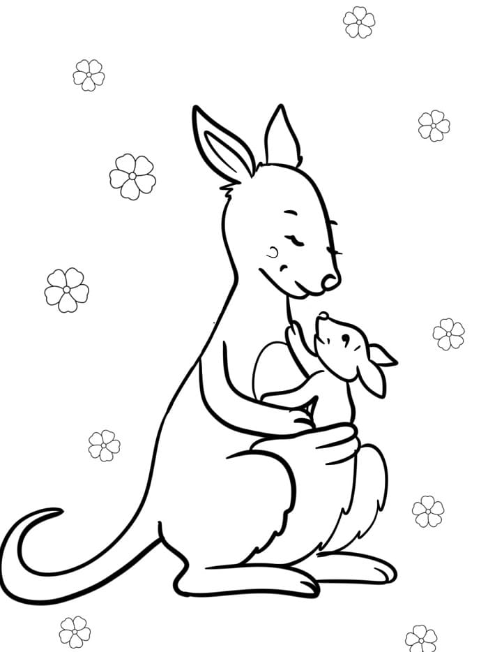 Canguro Omaggio da colorare