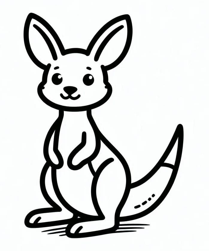 Canguro Selvaggio da colorare