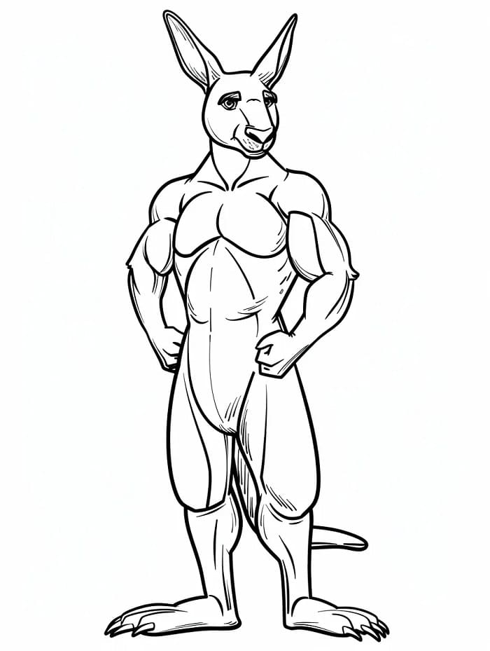 Canguro nella Natura da colorare