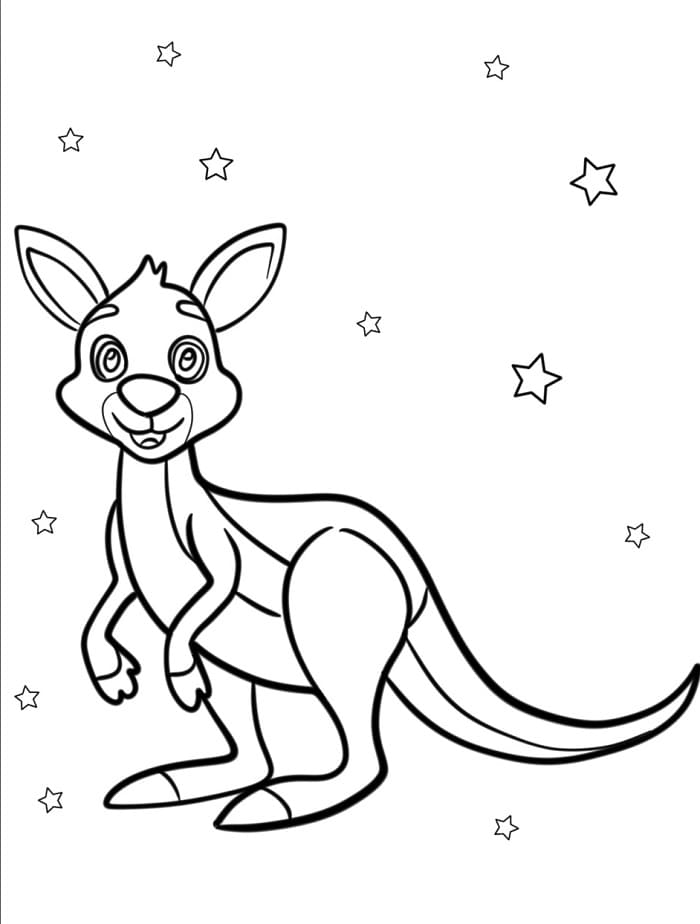 Canguro da colorare