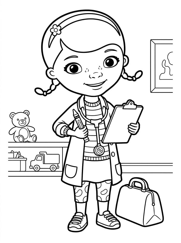 Dottoressa Peluche da colorare