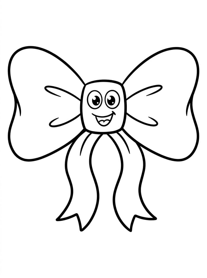 Fiocco carino da colorare