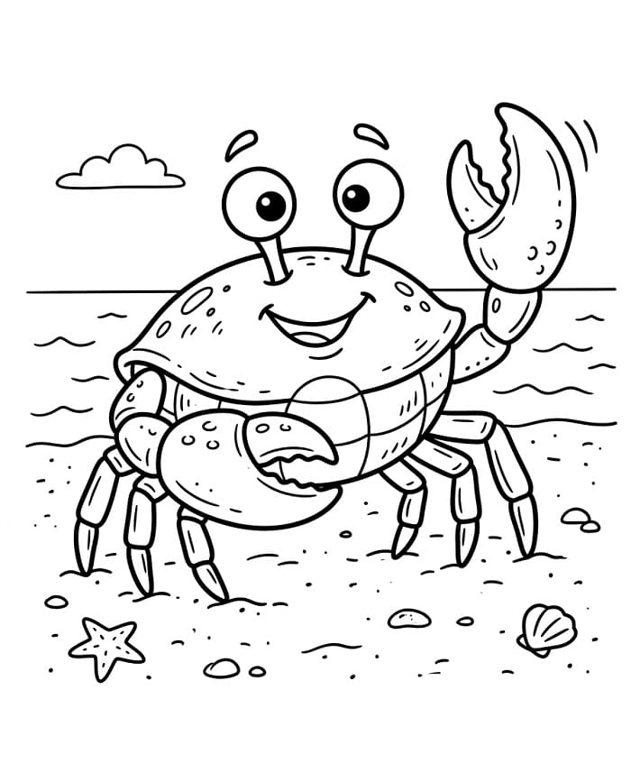 Granchio Adorabile da colorare