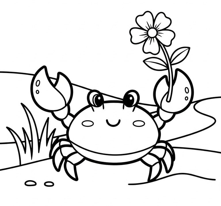 Granchio Cartone da colorare