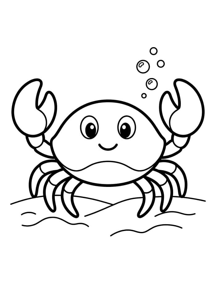 Granchio Facile da colorare