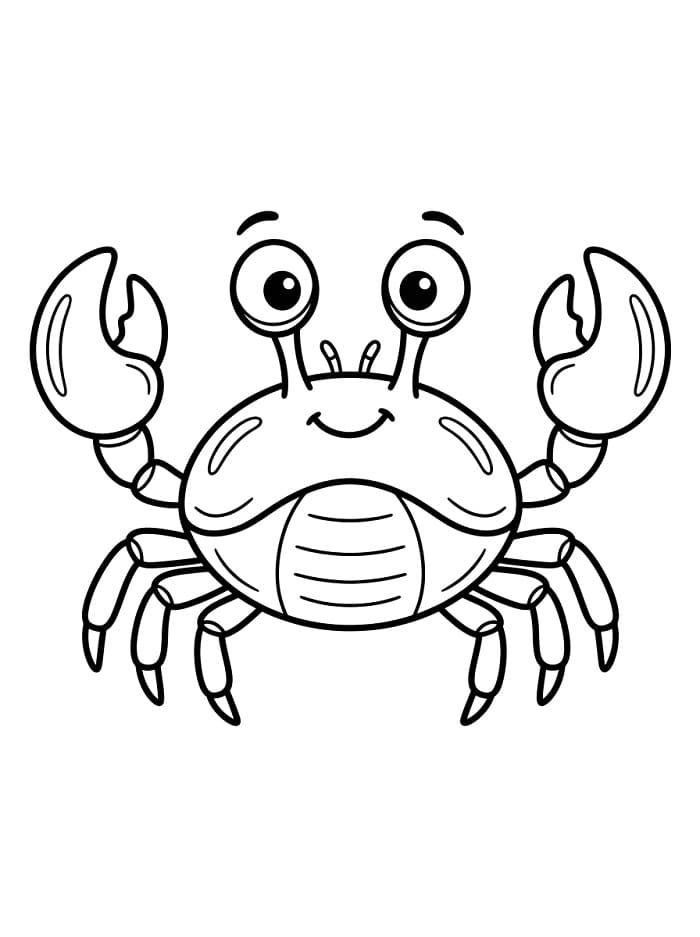 Granchio Felice da colorare