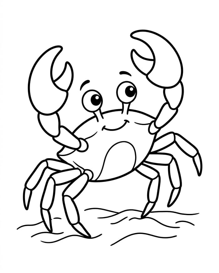 Granchio Semplice da colorare