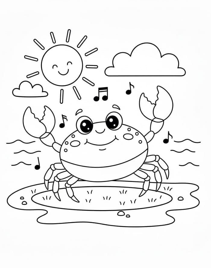 Granchio Stampabile da colorare