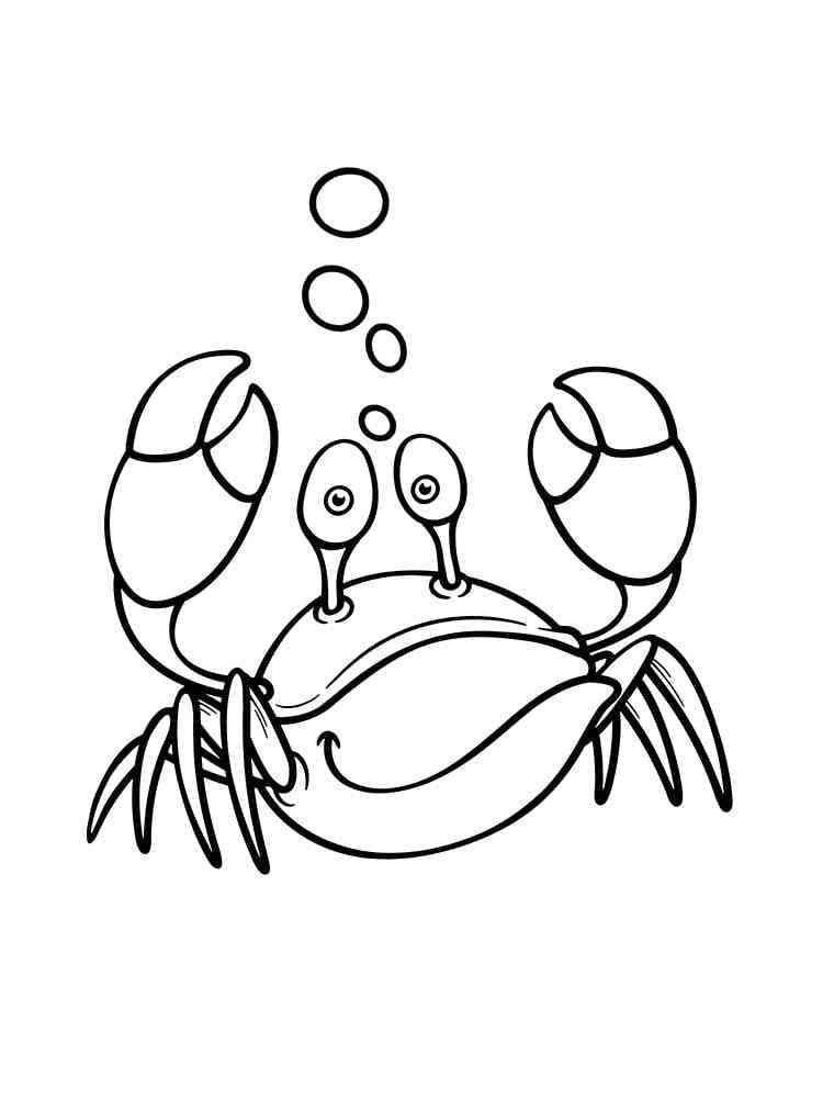 Granchio per Bimbi di 2 Anni da colorare