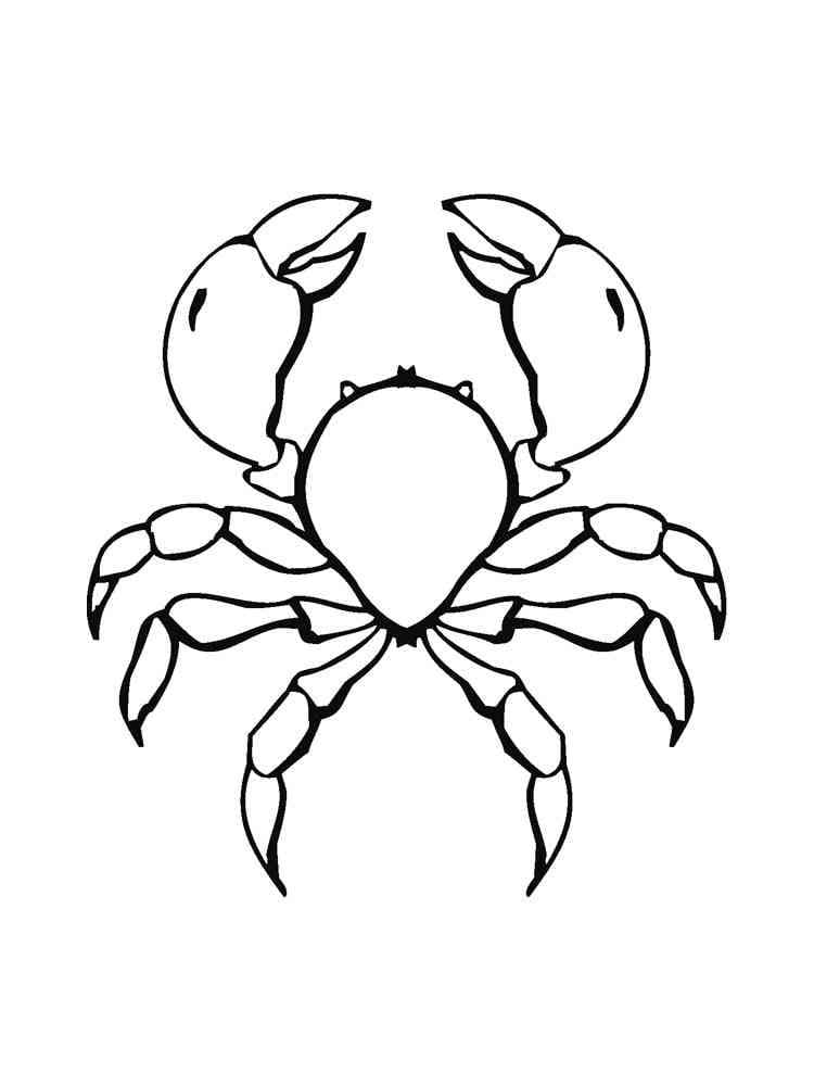 Granchio per Bimbi di 4 Anni da colorare