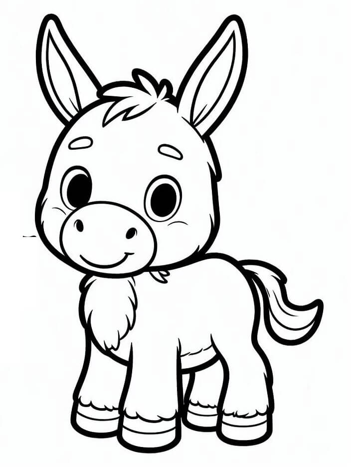Gratis Asino Stampabile da colorare