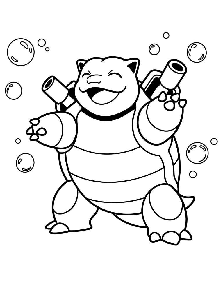 Gratis Blastoise Stampabile da colorare