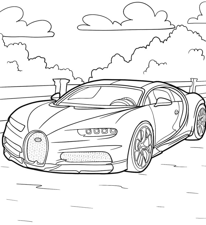Gratis Immagine Bugatti da colorare