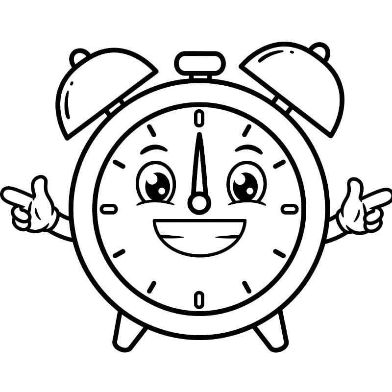 Gratis Immagine Orologio da colorare