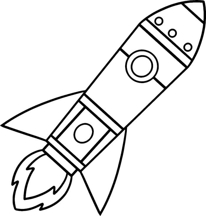 Gratis Immagine Razzo da colorare