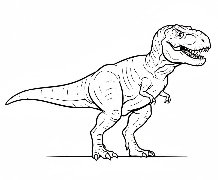 Gratis Immagine T-rex da colorare