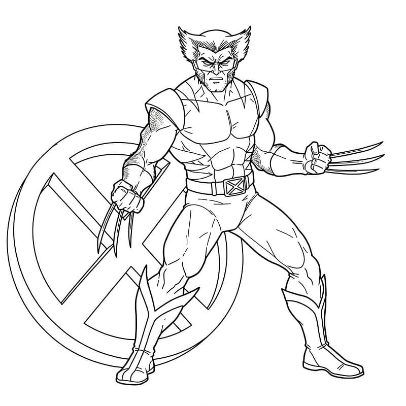 Gratis Immagine Wolverine da colorare