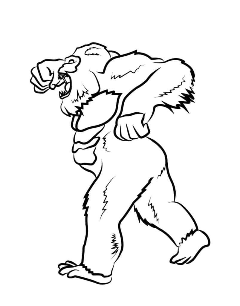 Gratis King Kong da Stampare da colorare