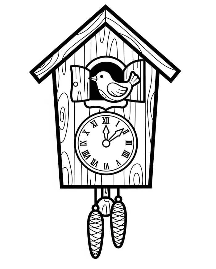 Gratis Orologio da Stampare da colorare