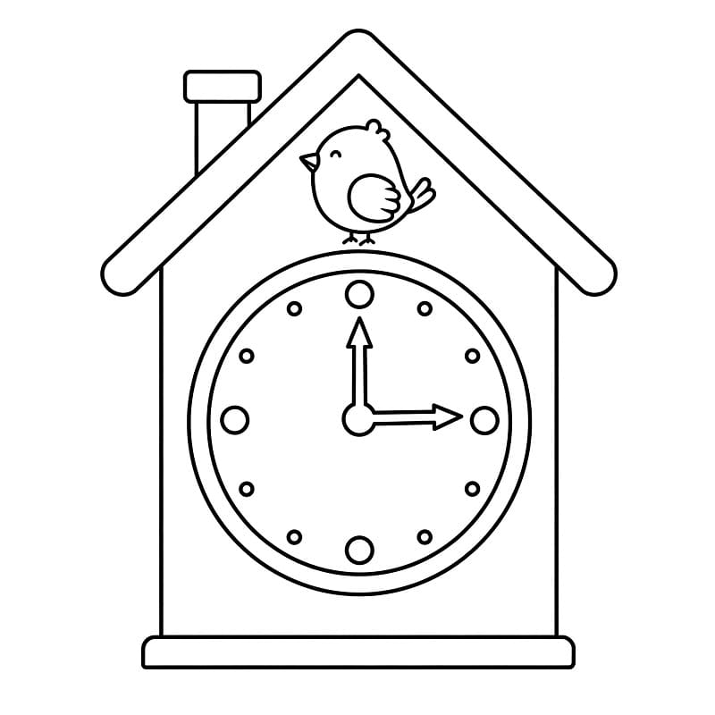 Gratis Orologio per Bimbi da colorare