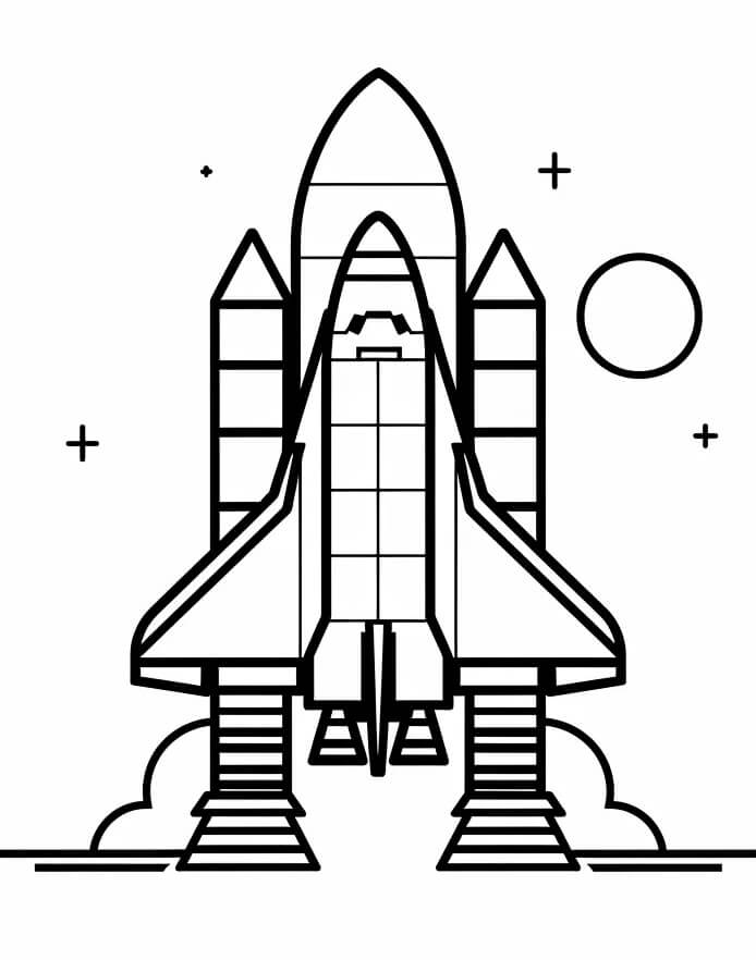 Gratis Razzo da Stampare da colorare