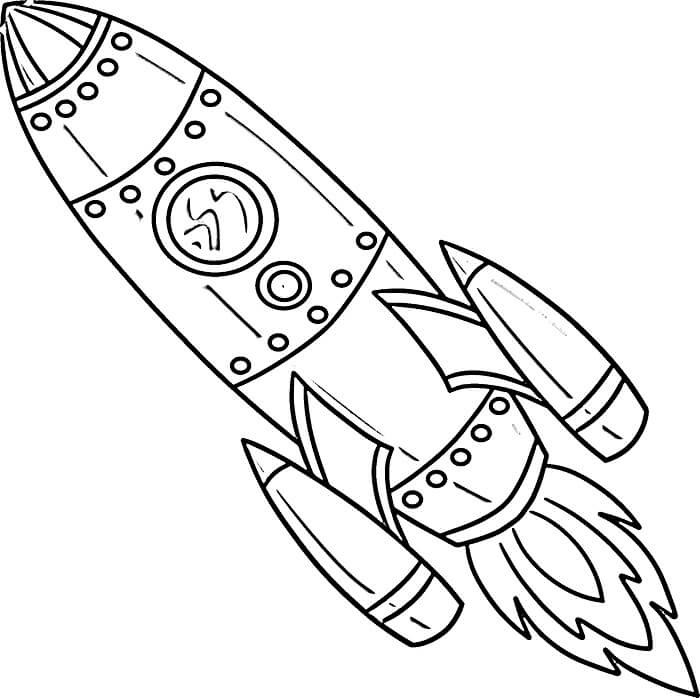 Gratis Razzo per Bimbi da colorare