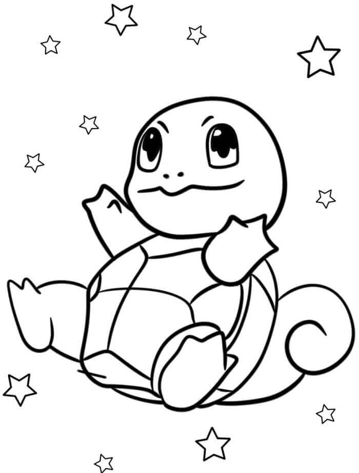 Gratis Squirtle Stampabile da colorare