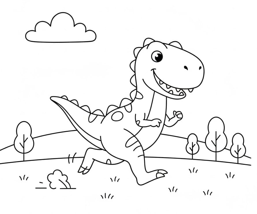 Gratis T-rex Stampabile da colorare