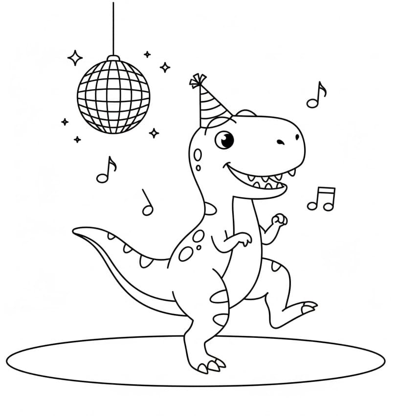 Gratis T-rex da Stampare da colorare