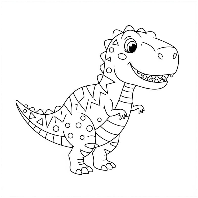 Gratis T-rex per Bimbi da colorare