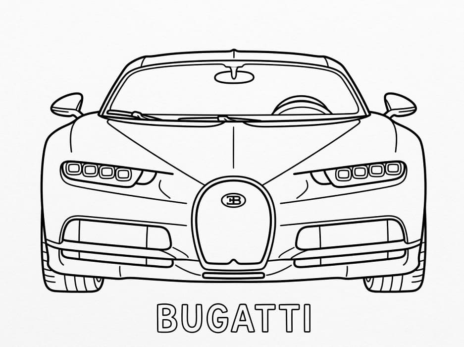 Guidare una Bugatti da colorare