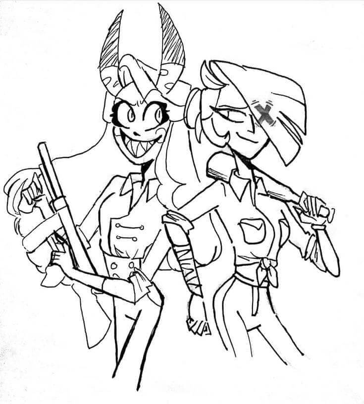 Hazbin Hotel Gratis Stampabile da colorare