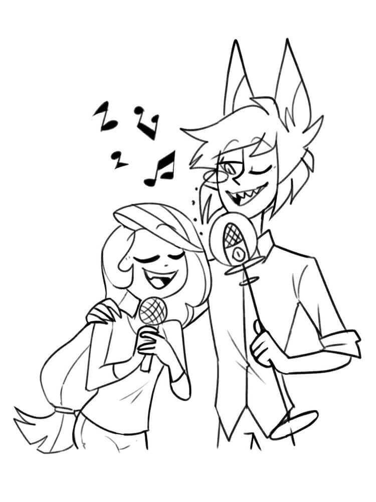 Hazbin Hotel Gratis per Bambini da colorare