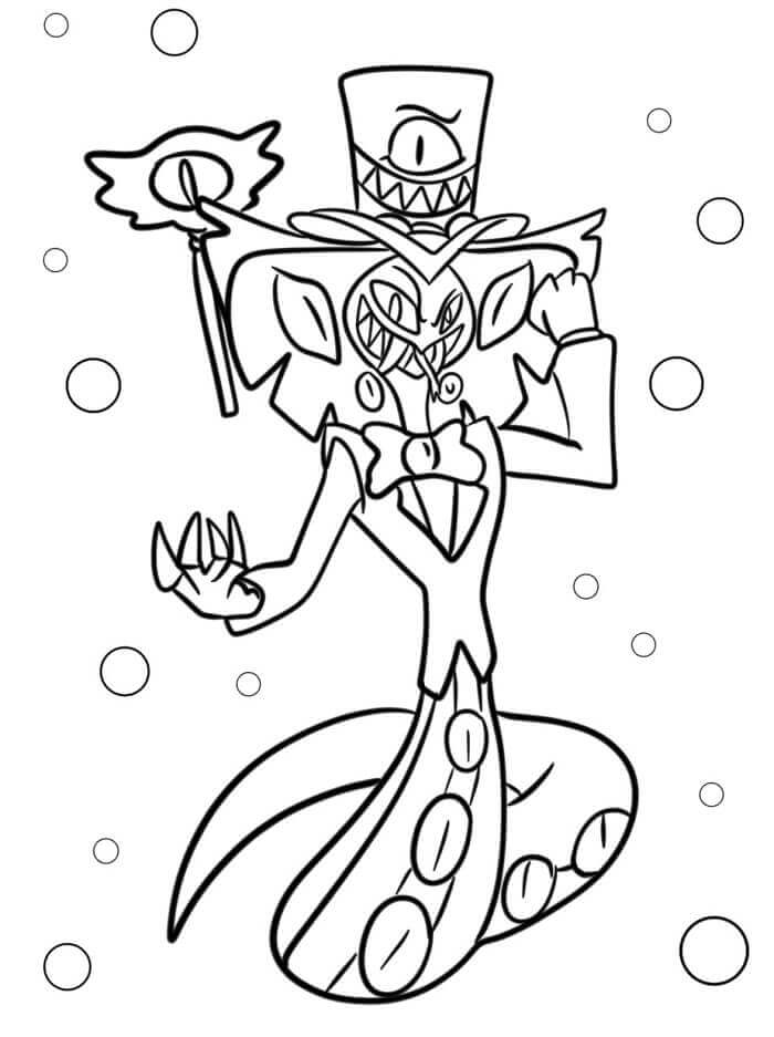 Hazbin Hotel per Bimbi di 3 Anni da colorare