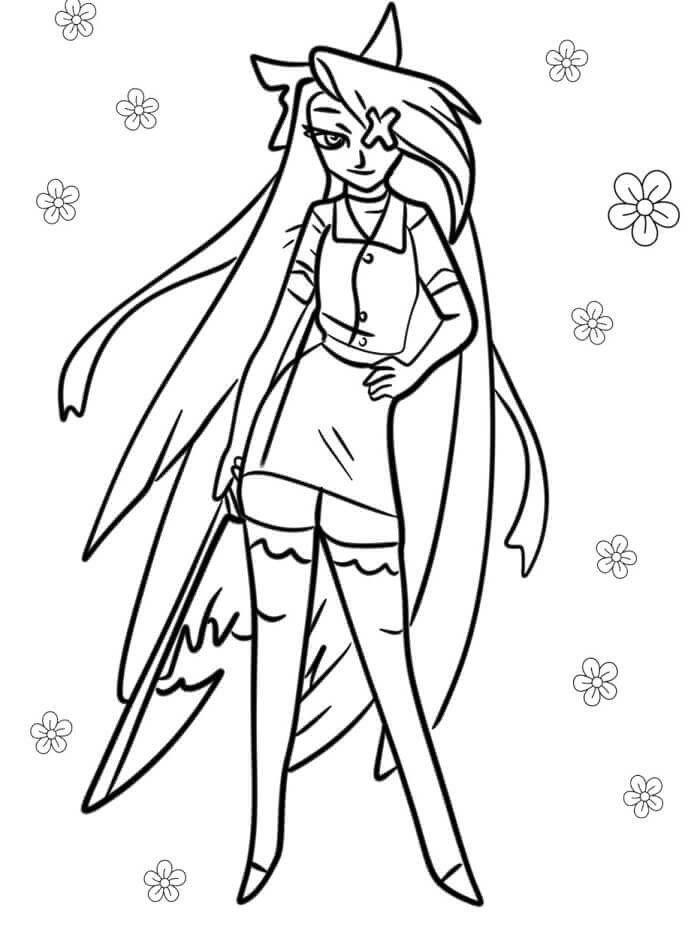 Hazbin Hotel per Bimbi di 4 Anni da colorare