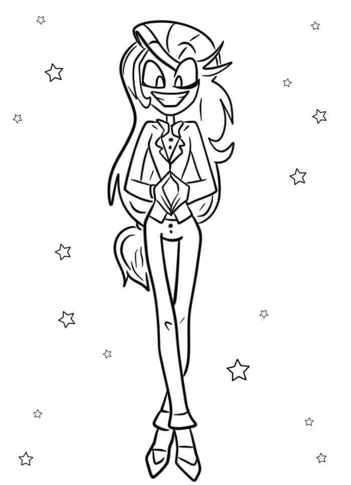 Hazbin Hotel per Bimbi di 5 Anni da colorare