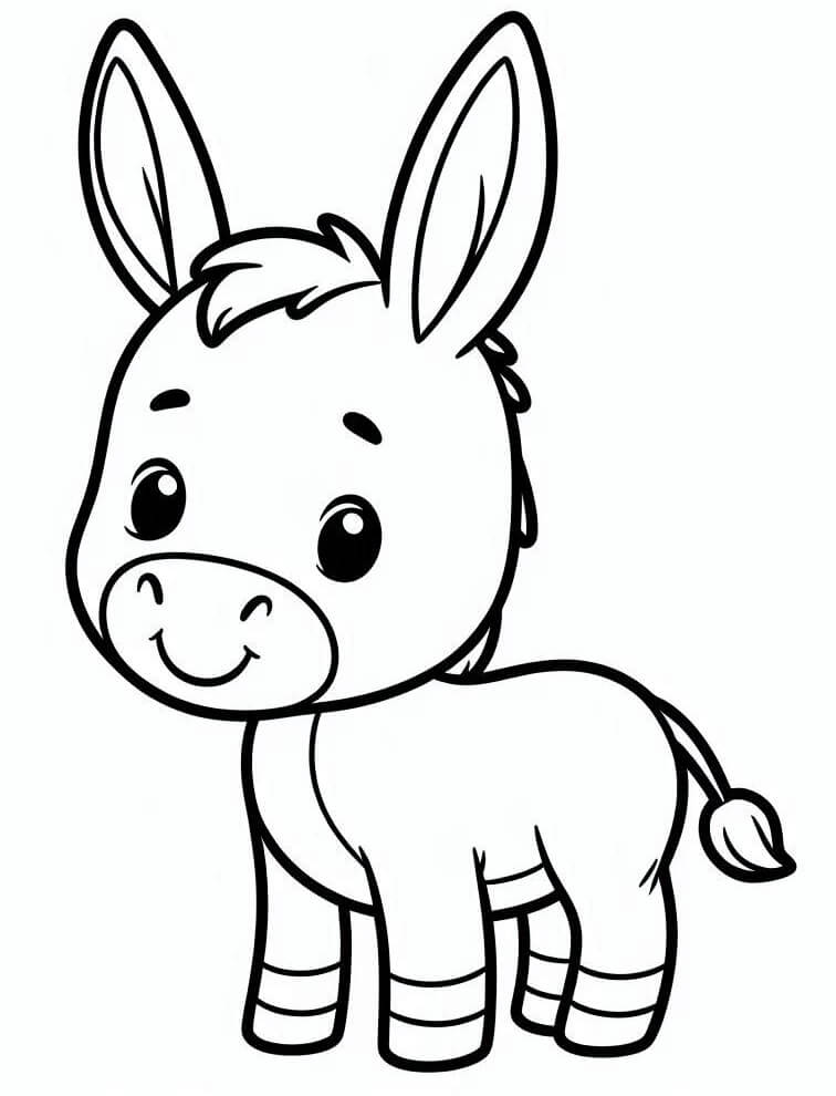 Immagine Asino da colorare
