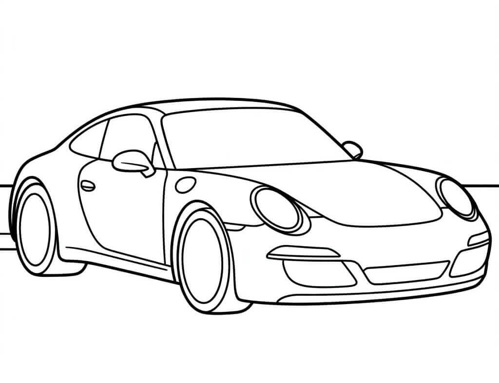 Immagine Porsche stampabile da colorare