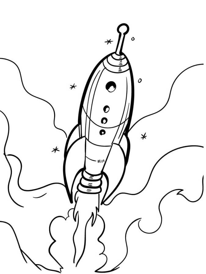 Immagine Razzo da colorare