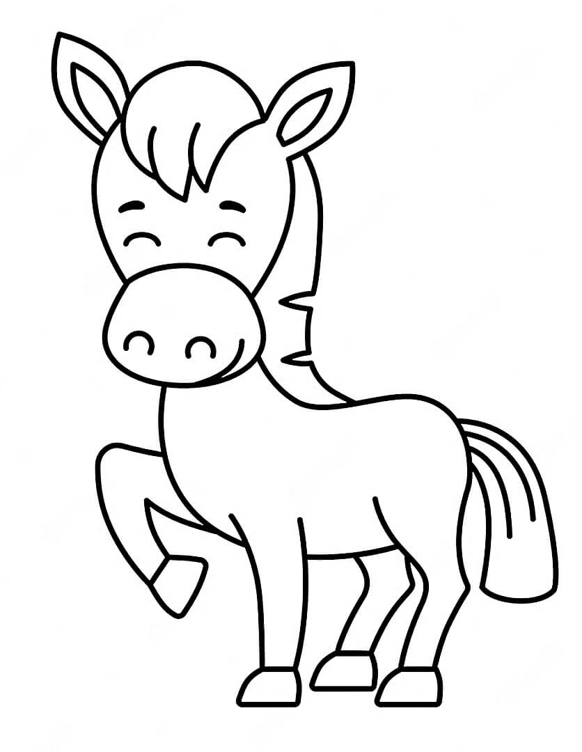 Immagine Stampabile Asino da colorare