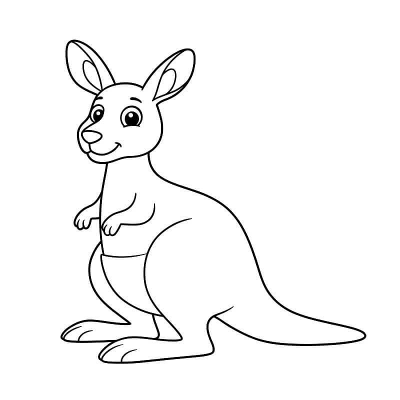Immagine Stampabile Canguro da colorare